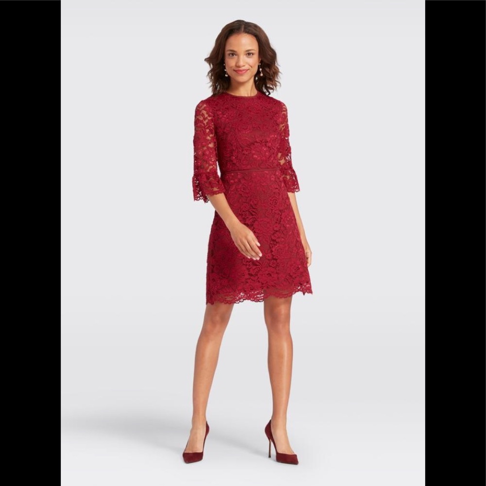 Draper James Lace Bell Sleeve Dress